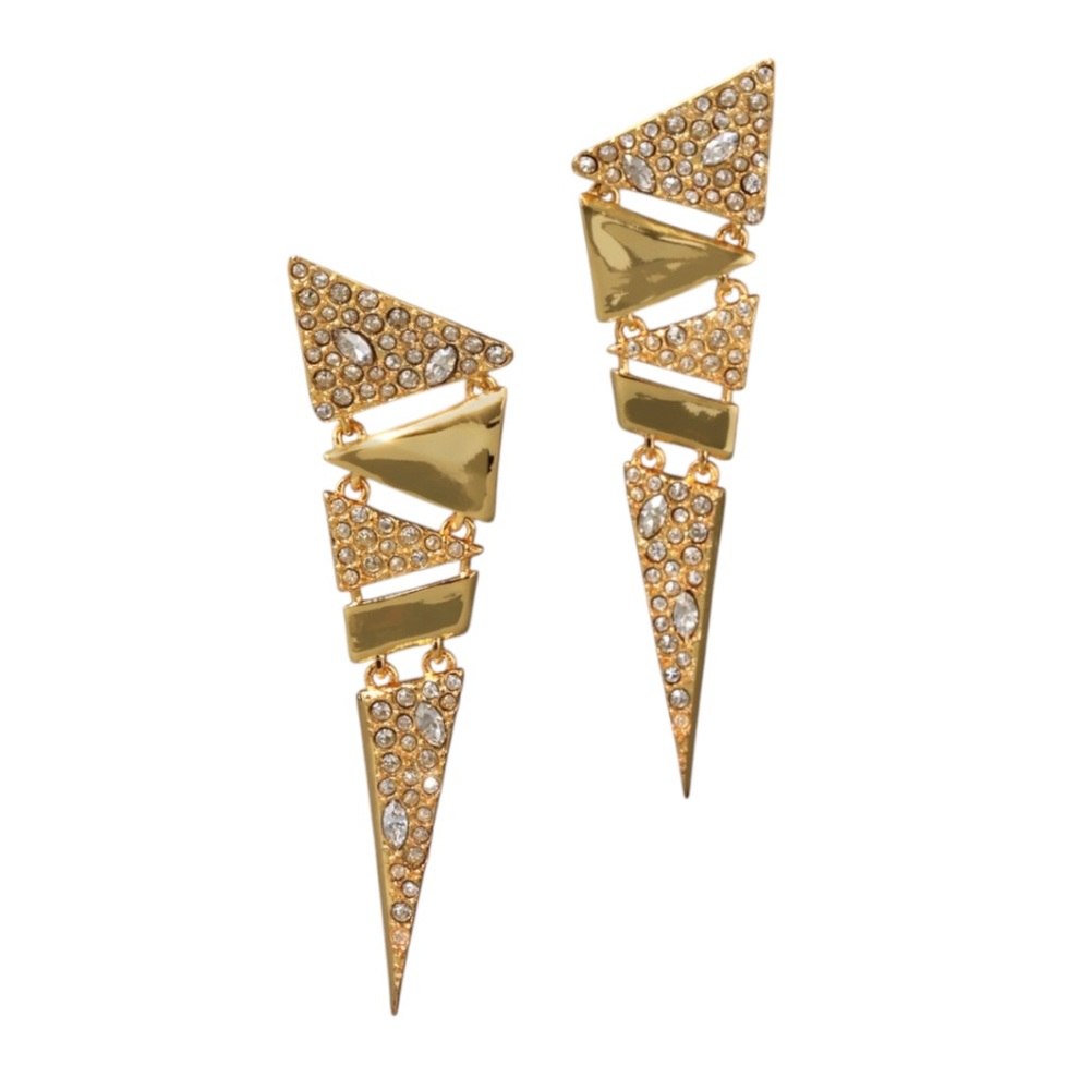 ALEXIS BITTAR 
Articulated Triangle Crystal Earring